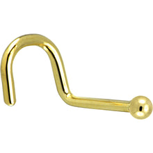 Load image into Gallery viewer, Solid 14K Yellow Gold 1.5mm Ball Nose Ring