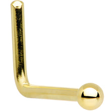 Load image into Gallery viewer, Solid 14K Yellow Gold 1.5mm Ball Nose Ring