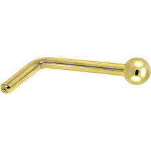 Load image into Gallery viewer, Solid 14K Yellow Gold 1.5mm Ball Nose Ring