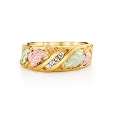 Load image into Gallery viewer, Three Diamond - Black Hills Gold Ladies Ring