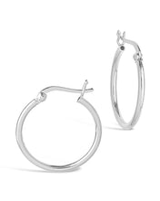 Load image into Gallery viewer, Sterling Silver Hoop Earrings