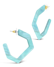 Load image into Gallery viewer, Resin Hex Hoops