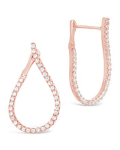 Load image into Gallery viewer, CZ Studded Drop Earrings