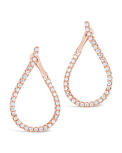 Load image into Gallery viewer, CZ Studded Drop Earrings