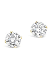 Load image into Gallery viewer, Sterling Silver 5mm CZ Stud Earrings