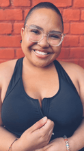 Load image into Gallery viewer, Hero Front‑Closure Sports Bra - Black - DON GREAT