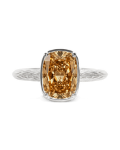 Load image into Gallery viewer, Sterling Silver Mini Champagne Elongated Cushion Ring