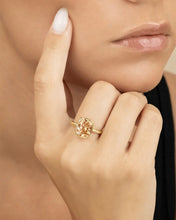 Load image into Gallery viewer, Sterling Silver Mini Champagne Elongated Cushion Ring