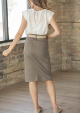Load image into Gallery viewer, Erica Cotton Twill Midi Skirt - FINAL SALE