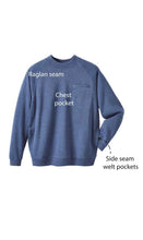 Load image into Gallery viewer, Mens 3-Pocket Fleece Sweatshirt with Raglan Seams, Chest Pocket and Tagless Neck