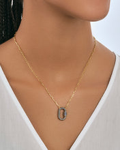 Load image into Gallery viewer, Pave CZ Carabiner Lock Necklace