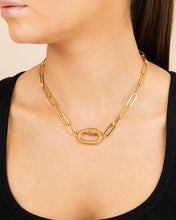 Load image into Gallery viewer, Pave CZ Carabiner Linked Lock Necklace Bundle