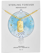 Load image into Gallery viewer, CZ Constellation Dog Tag Pendant Necklace