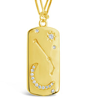 Load image into Gallery viewer, CZ Constellation Dog Tag Pendant Necklace