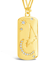 Load image into Gallery viewer, CZ Constellation Dog Tag Pendant Necklace