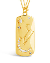 Load image into Gallery viewer, CZ Constellation Dog Tag Pendant Necklace