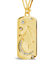 Load image into Gallery viewer, CZ Constellation Dog Tag Pendant Necklace