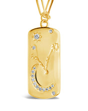 Load image into Gallery viewer, CZ Constellation Dog Tag Pendant Necklace