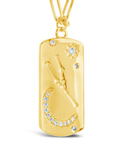 Load image into Gallery viewer, CZ Constellation Dog Tag Pendant Necklace