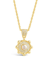 Load image into Gallery viewer, Etta CZ & Pearl Pendant Necklace