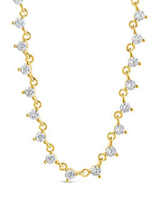 Load image into Gallery viewer, Brigid Staggered CZ Tennis Necklace