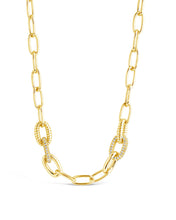 Load image into Gallery viewer, Samar CZ-Encrusted Chain Link Necklace