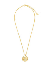 Load image into Gallery viewer, Mahana CZ Evil Eye Disk Necklace