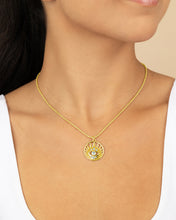 Load image into Gallery viewer, Mahana CZ Evil Eye Disk Necklace