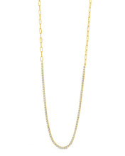 Load image into Gallery viewer, Dani Chain & CZ Tennis Necklace