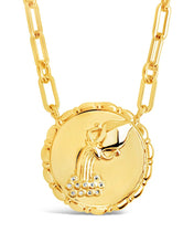 Load image into Gallery viewer, Bold CZ Zodiac Link Pendant Necklace