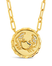 Load image into Gallery viewer, Bold CZ Zodiac Link Pendant Necklace