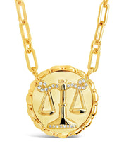 Load image into Gallery viewer, Bold CZ Zodiac Link Pendant Necklace