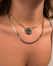 Load image into Gallery viewer, Bold Link Zodiac Necklace & Herringbone Chain Necklace Set
