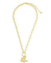 Load image into Gallery viewer, Kelsea CZ Boot & Moon Pendant Charm Necklace