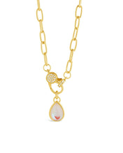 Load image into Gallery viewer, Tay Moonstone Charm & Chain Necklace