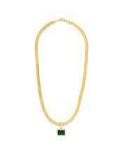 Load image into Gallery viewer, Calder CZ & Herringbone Pendant Necklace