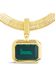 Load image into Gallery viewer, Calder CZ & Herringbone Pendant Necklace