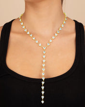 Load image into Gallery viewer, Tasha CZ Stationed Heart Lariat Necklace