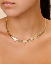 Load image into Gallery viewer, Brecken Stationed CZ Herringbone Necklace