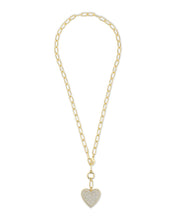 Load image into Gallery viewer, Disco Heart CZ Statement Necklace