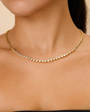 Load image into Gallery viewer, Stephanie Heart CZ Tennis Necklace