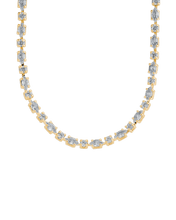 Load image into Gallery viewer, Elongated Hexagon Cut Tennis Necklace