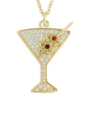 Load image into Gallery viewer, Pave CZ Dirty Martini Pendant