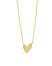 Load image into Gallery viewer, Sterling Silver Mabel CZ Heart Pendant Necklace