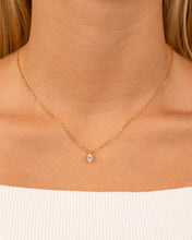 Load image into Gallery viewer, Sterling Silver Oval CZ Prong Set Pendant