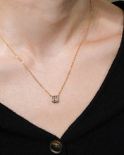 Load image into Gallery viewer, Sterling Silver Asscher Bezel Set Pendant