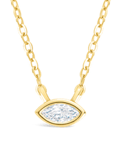 Load image into Gallery viewer, Sterling Silver Marquise Bezel Set Pendant