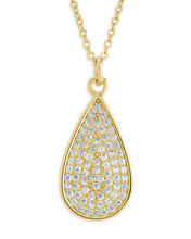 Load image into Gallery viewer, Pave CZ Tear Drop Pendant