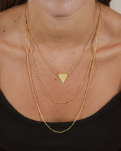 Load image into Gallery viewer, Triple Chain Layered Triangle Necklace