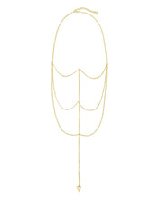 Load image into Gallery viewer, Triple Layer Triangle Drop Chain Necklace